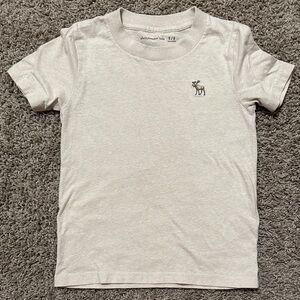 Abercrombie Kids Light Beige T-Shirt with Embroidered Moose